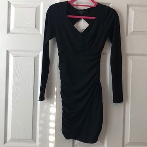 Backless black dress